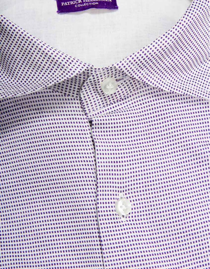 Patrick Hellmann Collection Men Shirt With Blue Pattern 100% Cotton image